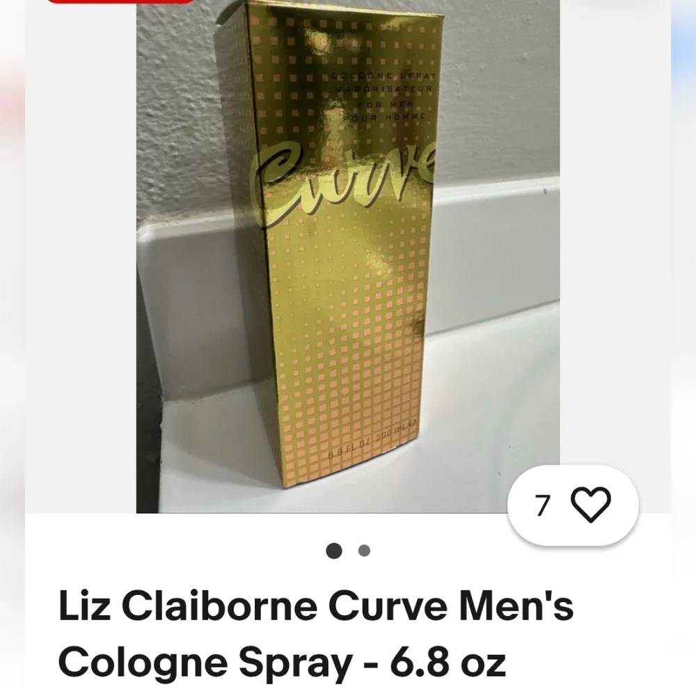 NEW MEN LIZ CLAYBORNE CURVE COLOGNE SPRAY 6.8 OZ